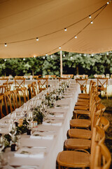 Réception de mariage dans la nature