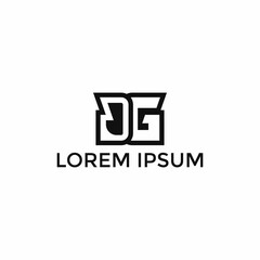 ILLUSTRATION LETTER DG GEOMETRIC LOGO ICON TEMPLATE DESIGN SIMPLE VECTOR GOOD FOR APPS, BRAND 
