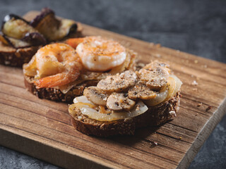 Shrimp and Mushroom Mini Sandwiches