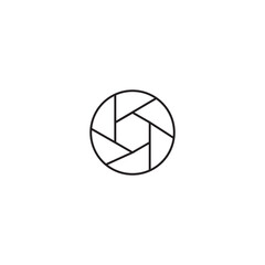 spiral logo template black vector line design