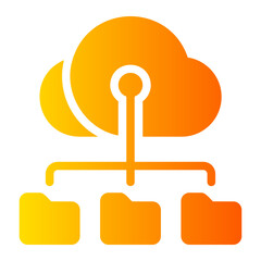 cloud computing gradient icon