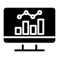data analytics glyph icon
