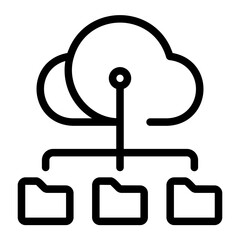cloud computing line icon