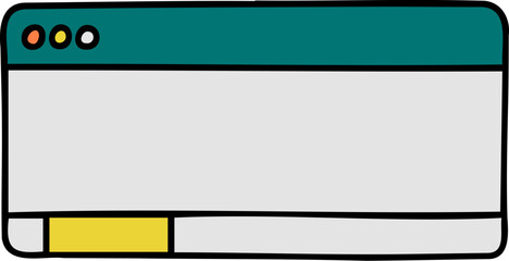 Handdrawn Square Tab User Interface 