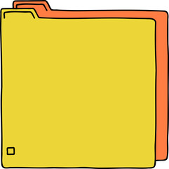 Handdrawn User Interface Folder Vector