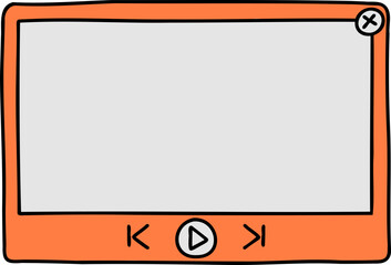 Handdrawn User Interface Media Application