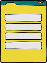 Handdrawn User Interface Form Vector