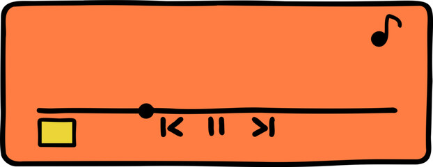 Handdrawn User Interface Music Application