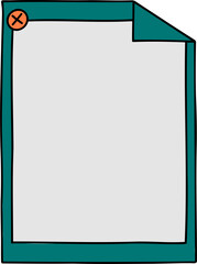 Handdrawn User Interface Document Icon Vector