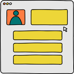 Handdrawn User Interface Form Window 