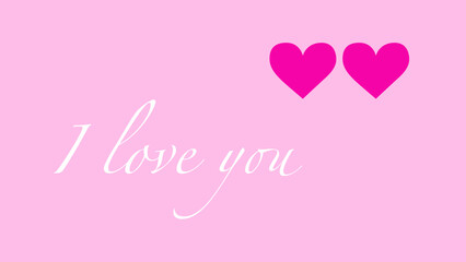 happy valentines day card pink color