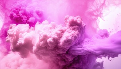 Fototapeta premium Abstrakter Hintergrund, dichte pinke Rauchwolken, Generative AI 