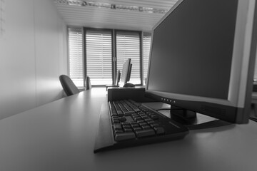 pc space in black and white