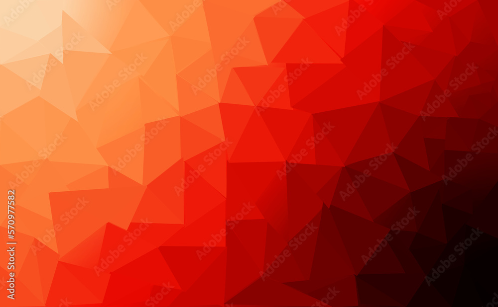 Poster abstract background of polygons on multi colour gradient background.