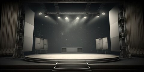 Empty stage background for graphic design