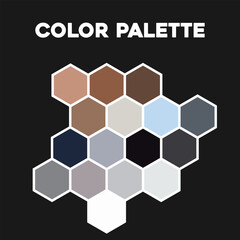 Stylish palette of color combinations 2023. Vector illustration