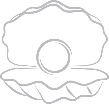 recommend clip art: Offene Muschel und Perle Logo, Muschel und Reisen Hintergrund