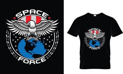 space force... t shirt design template