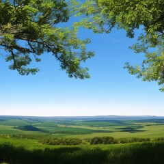 Fototapeta premium Wide Open Landscape With A Beautiful View Highly Detailed