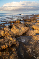 A rope washed up on the shore of the Mediterranean Sea, Cyprus
