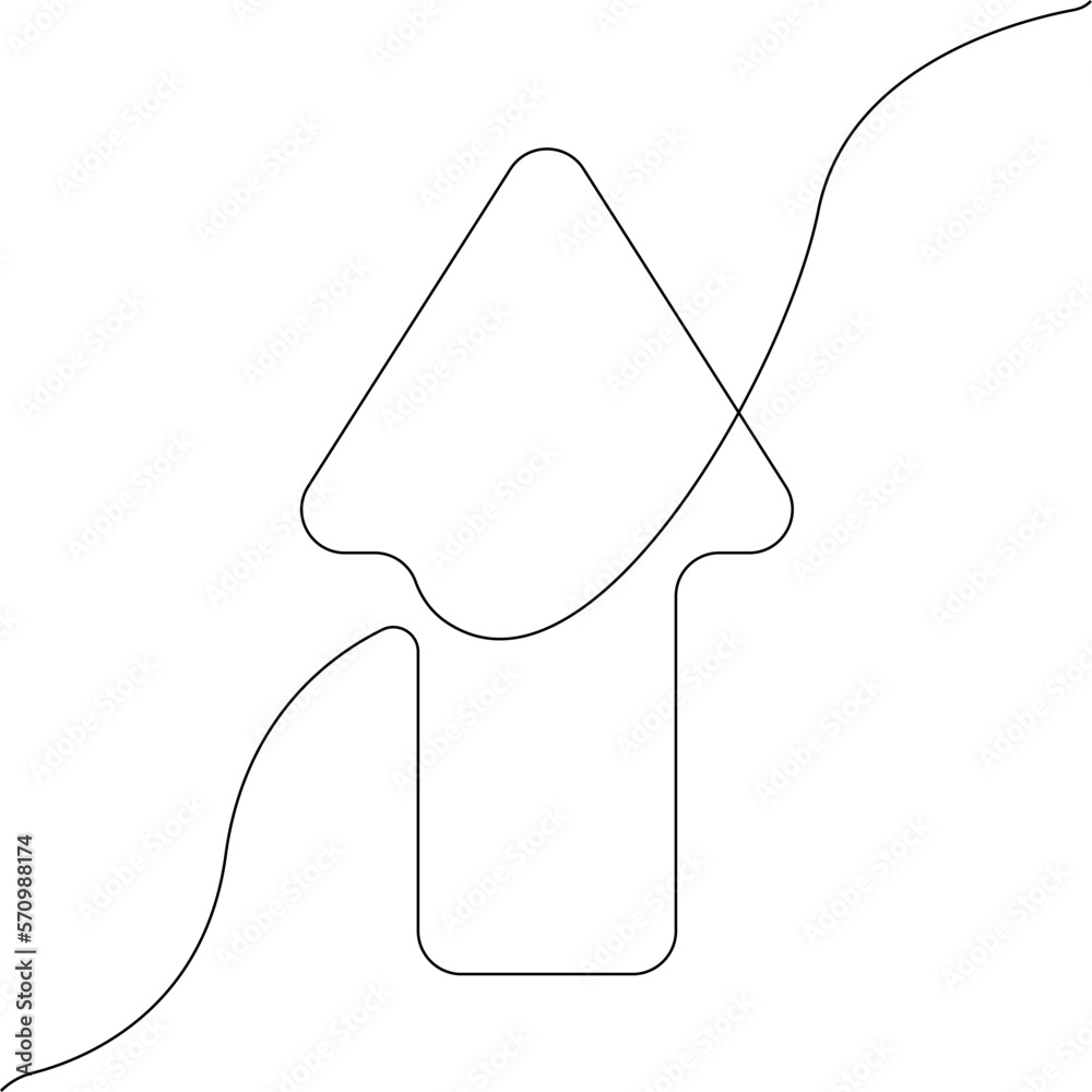 Poster arrow icon line continuous drawing vector. one line arrow icon vector background. arrow icon. contin