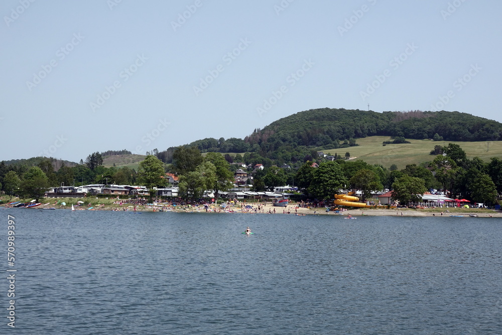 Wall mural Strandbad am Diemelsee