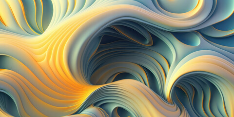 Abstract plastic wavy shapes background, Generative AI