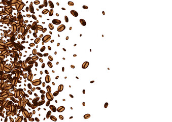 Brown Pile Drawn Vector White Background. Sketch