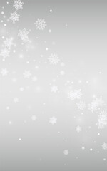 Gray Snow Vector Silver Background. Xmas Blizzard