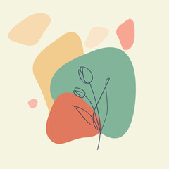 flower isolated on white. This vector wall art for people who love flower.