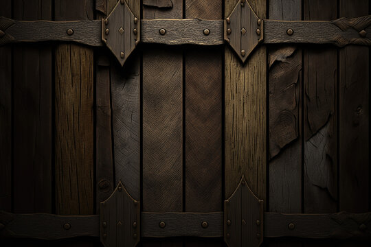 Wood medieval texture background - Medieval background textures - Wooden medieval background wallpaper created with Generative AI technology