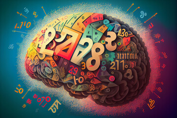 Human brain conceptual illustration, representing science and intelligence. Generative Ai