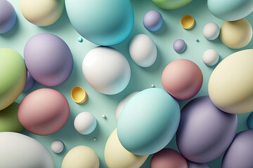 Abstract easter eggs background. AI Generative