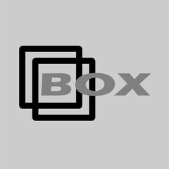 Abstract logo design with a box.