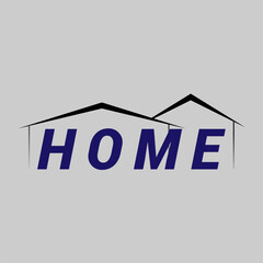 Abstract logo design with a home.