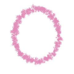 Pink oval frame