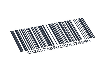Barcode isolated on white background. 3d render