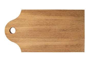 wooden cutting board isolated on a white background