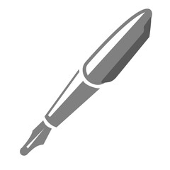 Pen icon or symbol on a white background