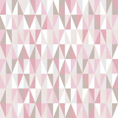 Seamless pattern in muted pink, gray, beige tones with rhombuses on a white square background. Scandinavian and vintage motifs in all interior items.