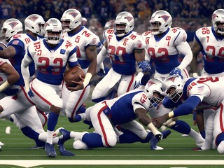American Football, Generative AI Illustration