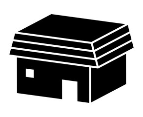 建物、家のシルエット