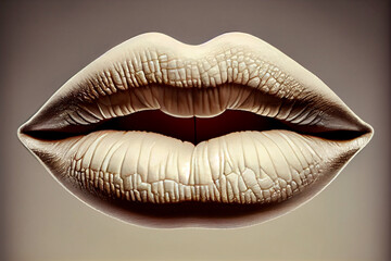 Generative AI abstract render of human lips