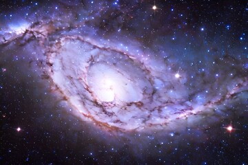 Obraz premium Abstract outer space endless nebula galaxy background. Generative ai