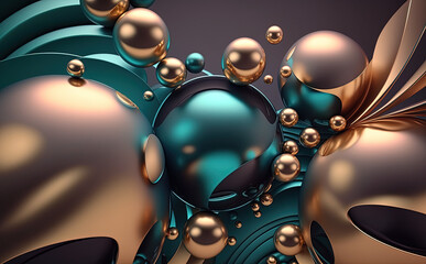 Abstract image of a bunch of balls - Generative AI