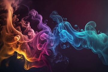 Abstract smoke background with vibrant colors.