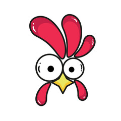 Funny Chicken or Turkey Character Cartoon