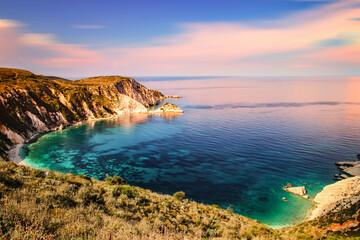 Krajobraz morski. Relaks i wypoczynek na greckich wyspach , Kefalonia