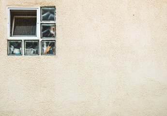 old window on a wall