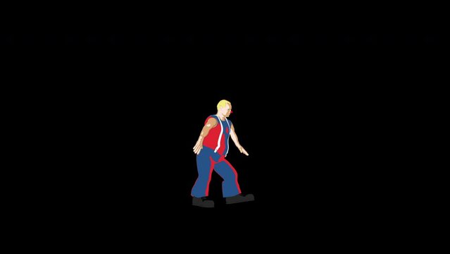 Clown Donald Trump Dancing 3D Animation With Alpha Video